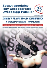 Zmiany w prawie spółek komunalnych w roku 2017 w pytaniach i odpowiedziach. Praktyczny poradnik dla kadry zarządzającej przedsiębiorstw wod-kan