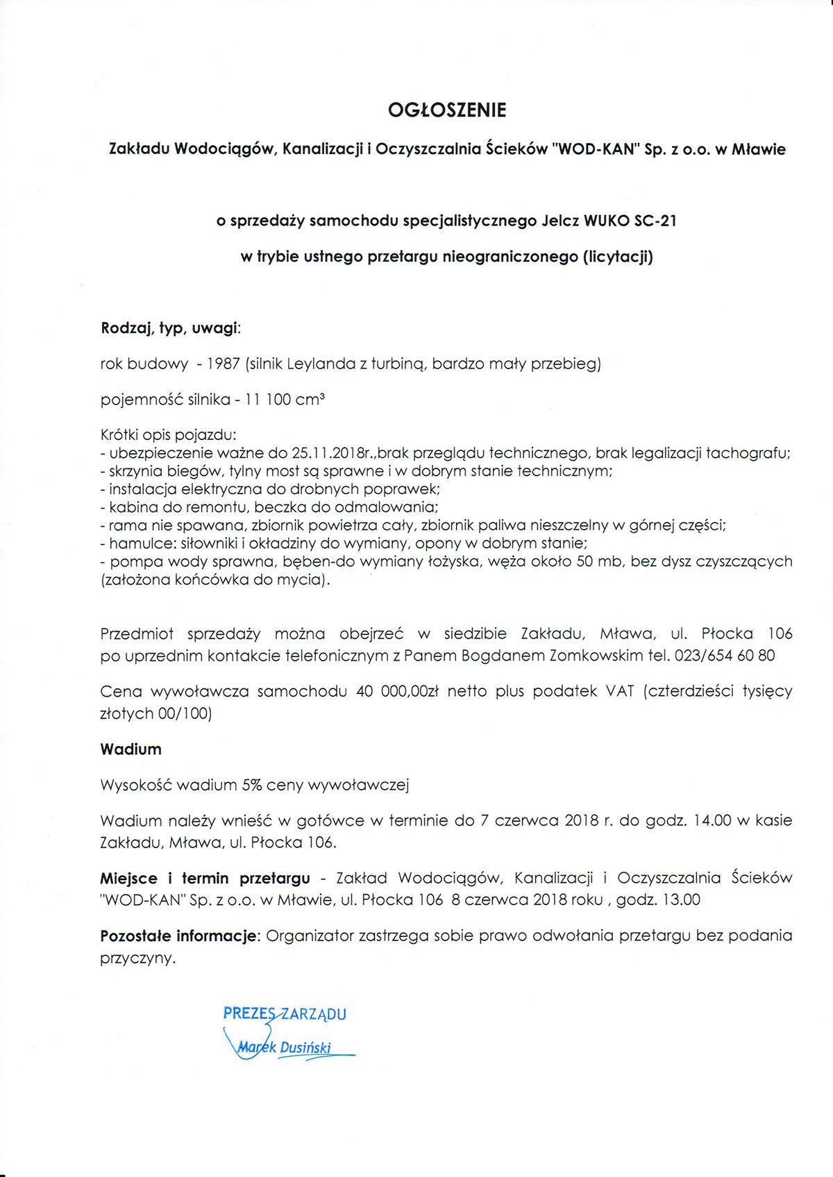 Ogloszenie