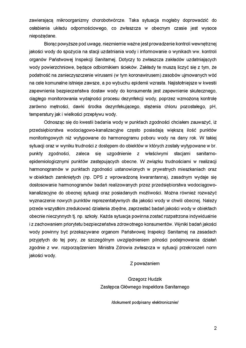 Pismo do IGWP w spr harmonogramow badania wody Strona 2